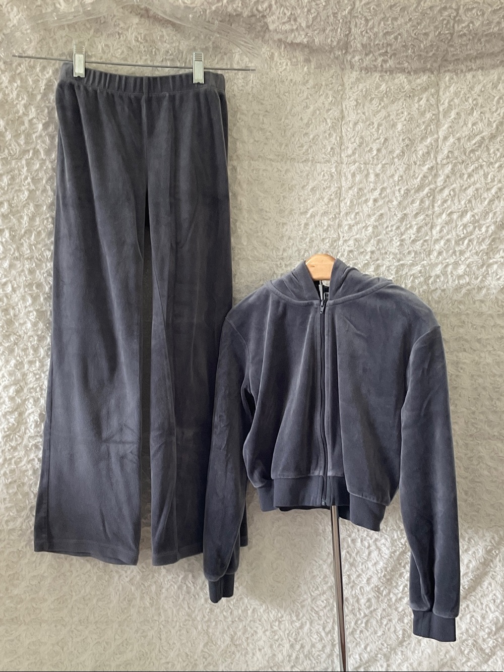 H&M Grey Velour Sweatsuit